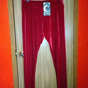 SOLD!! KILLSTAR Hematite Velvet Leggings (RUBY)